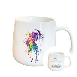 Designed Zodiac Ceramic Mug 315ml – Virgo
