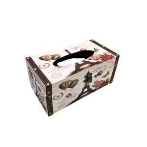 Vintage Tissue Box Case - Eiffel Tower Design