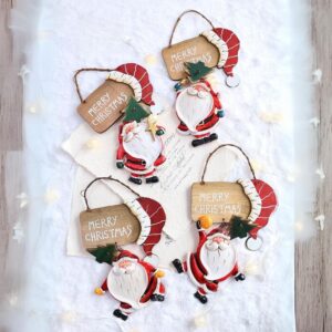 Merry Christmas Sign with Santa Set 12pcs