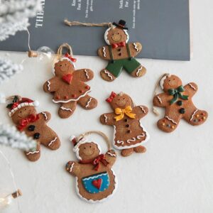 Gingerbread Man Ornaments Set 12pcs