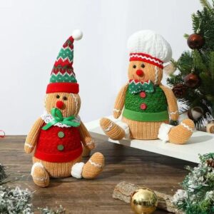 Knitted Sitting Gingerbread Man