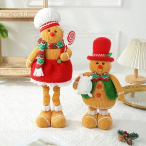 Knitted Extendable Gingerbread Man 36cm-51cm